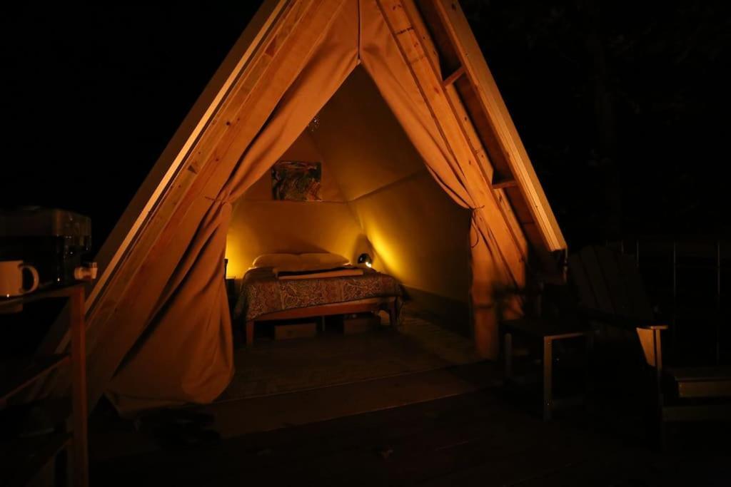 Bohamia - Cozy A-Frame Glamp On 268 Acre Forest Retreat 탈라데가 외부 사진